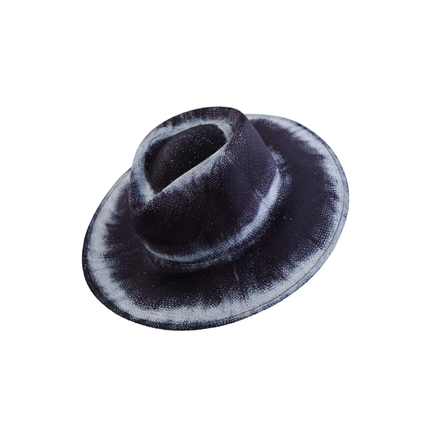 Sauvage Tie Dye Black Genuine Panama Hat
