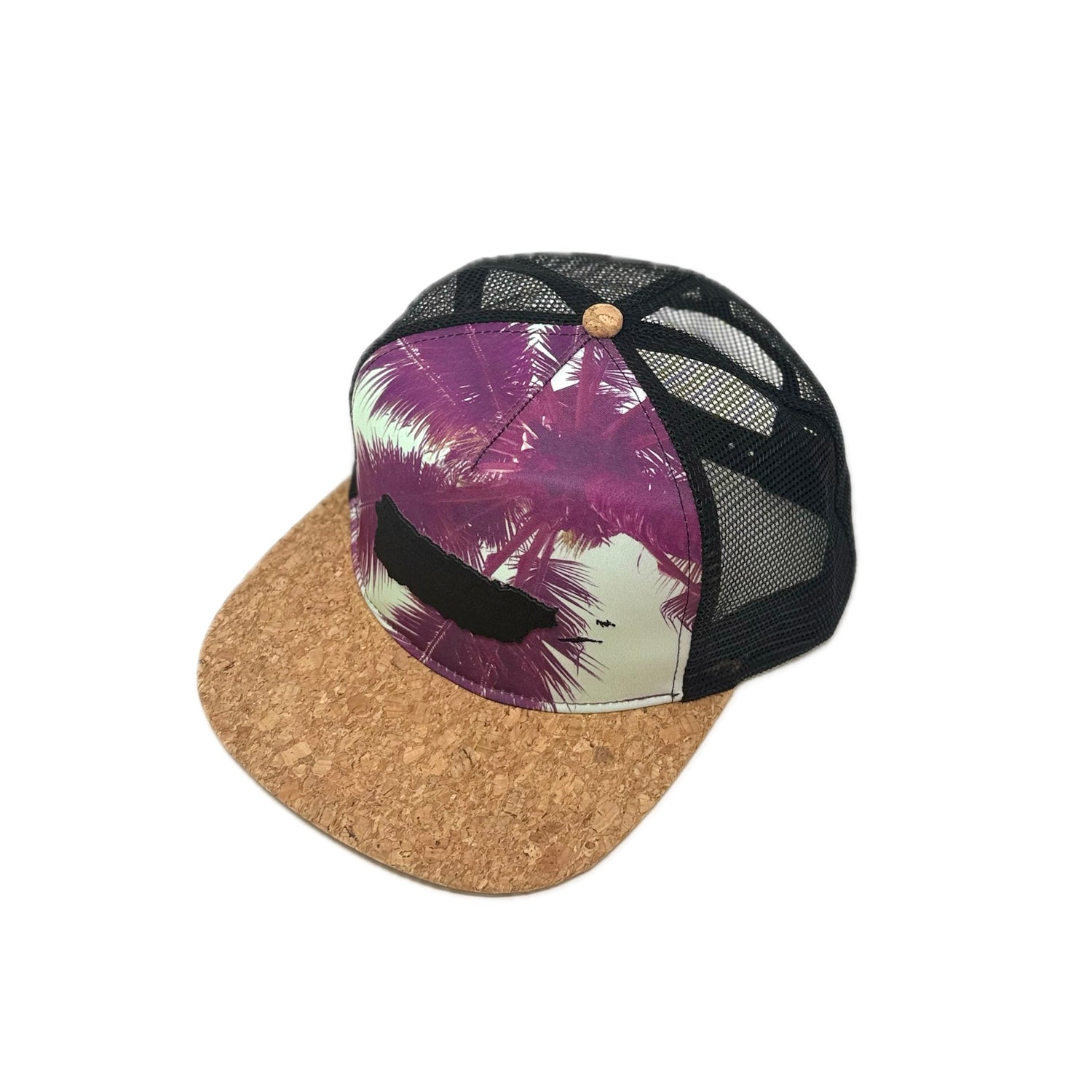 Puerto Rico Map Looking Up Trucker Snapback Cap