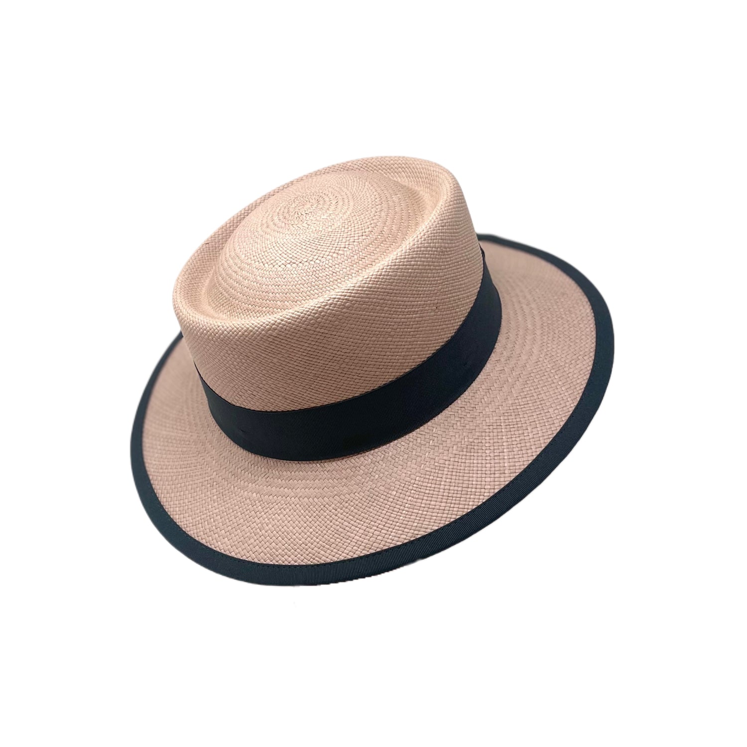 Asymmetrical Creme Genuine Panama Hat