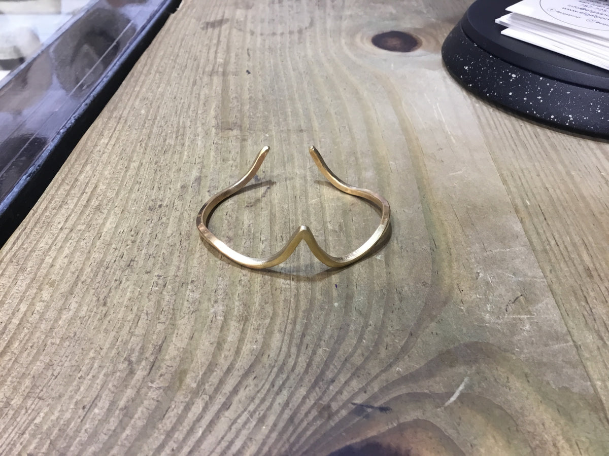 Minimalist Handmade Brass Gaviota Bracelet