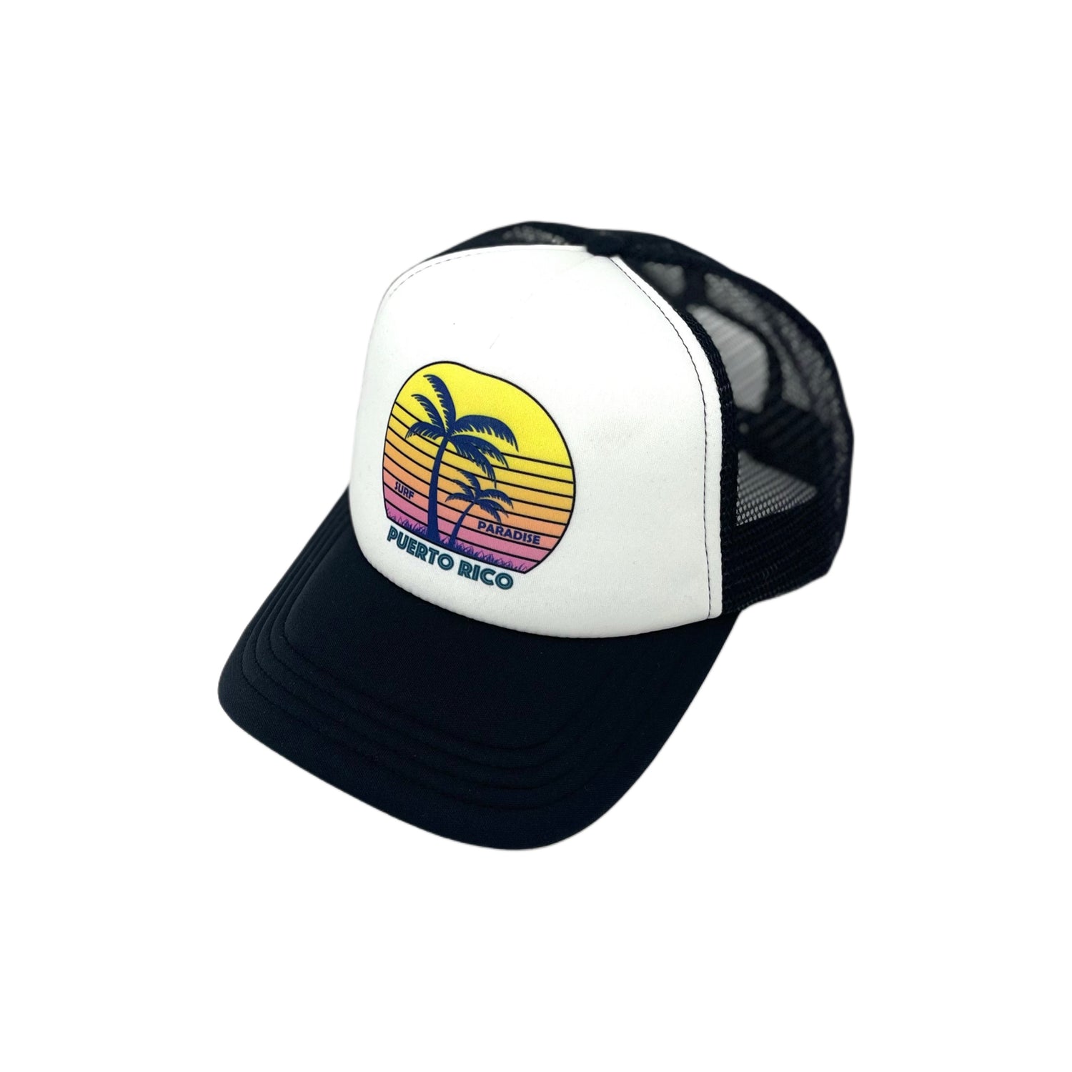 Puerto Rico Surf Paradise Foam Trucker Snapback Cap