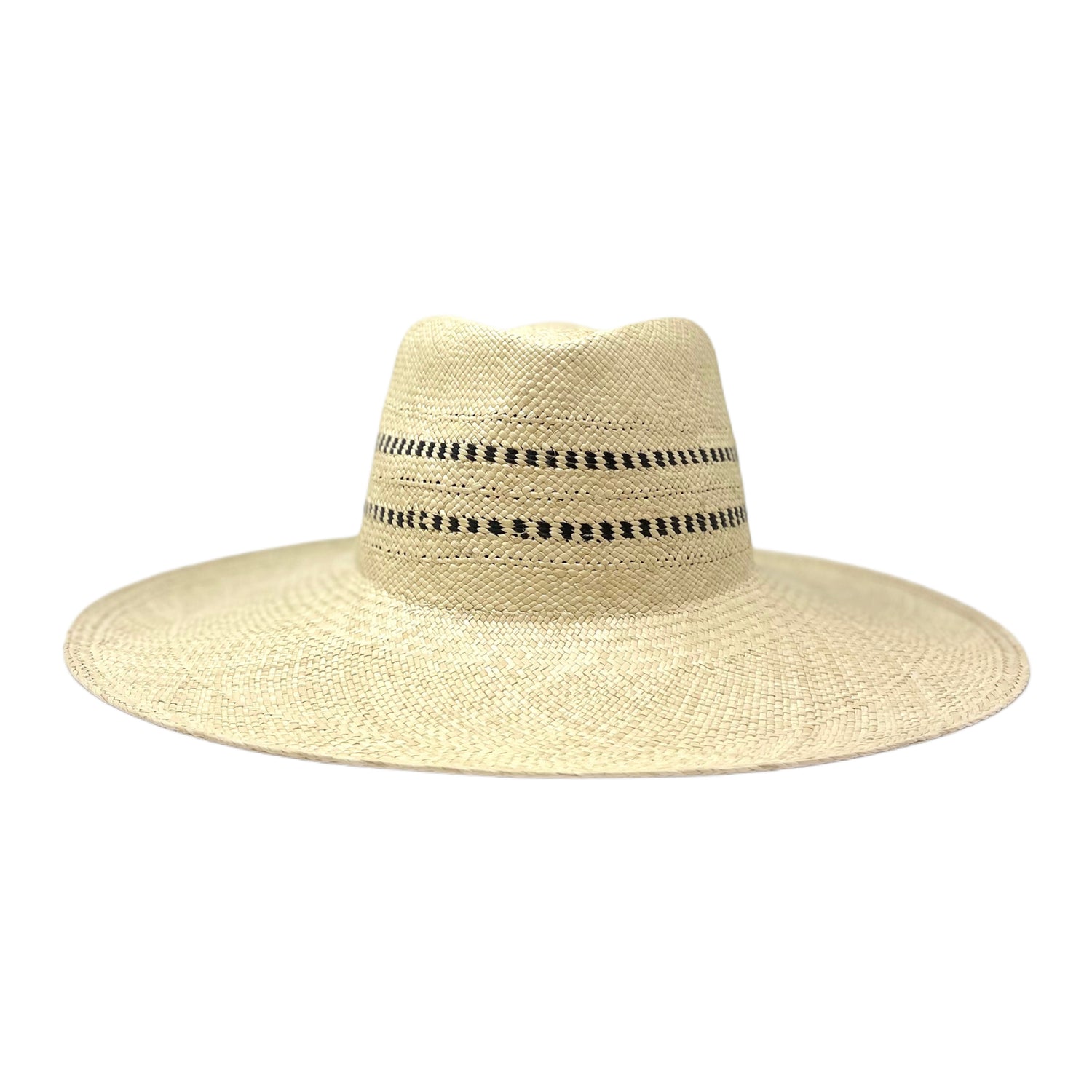 Sauvage Alon Lace Black-Natural Genuine Panama Hat