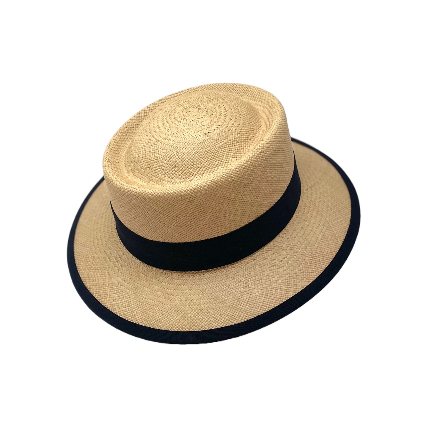 Asymmetrical Putty Genuine Panama Hat