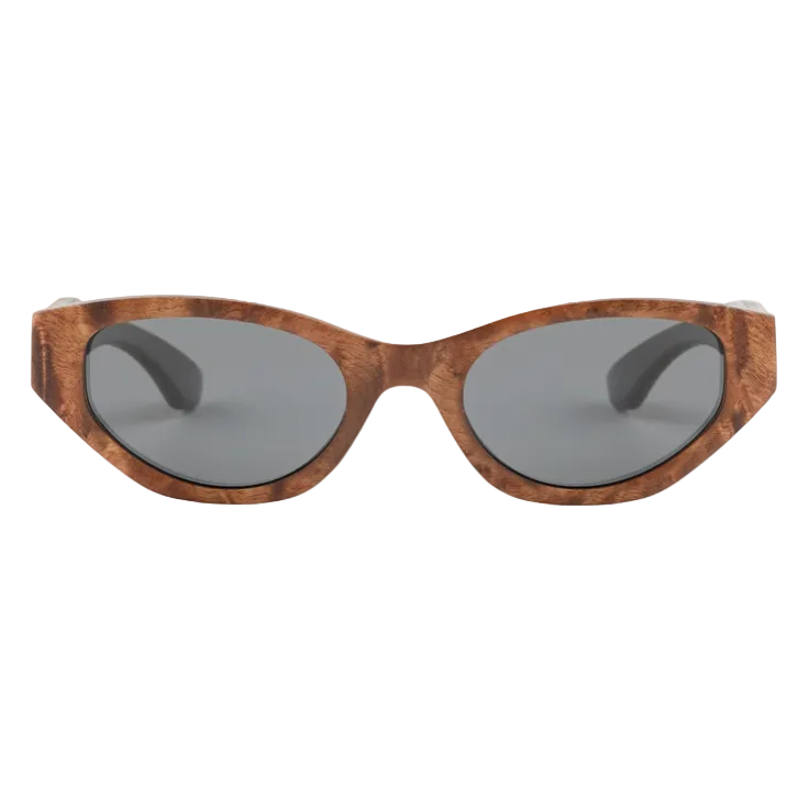 The Modern Cat-eye Golden Madrone Wood Sunglasses