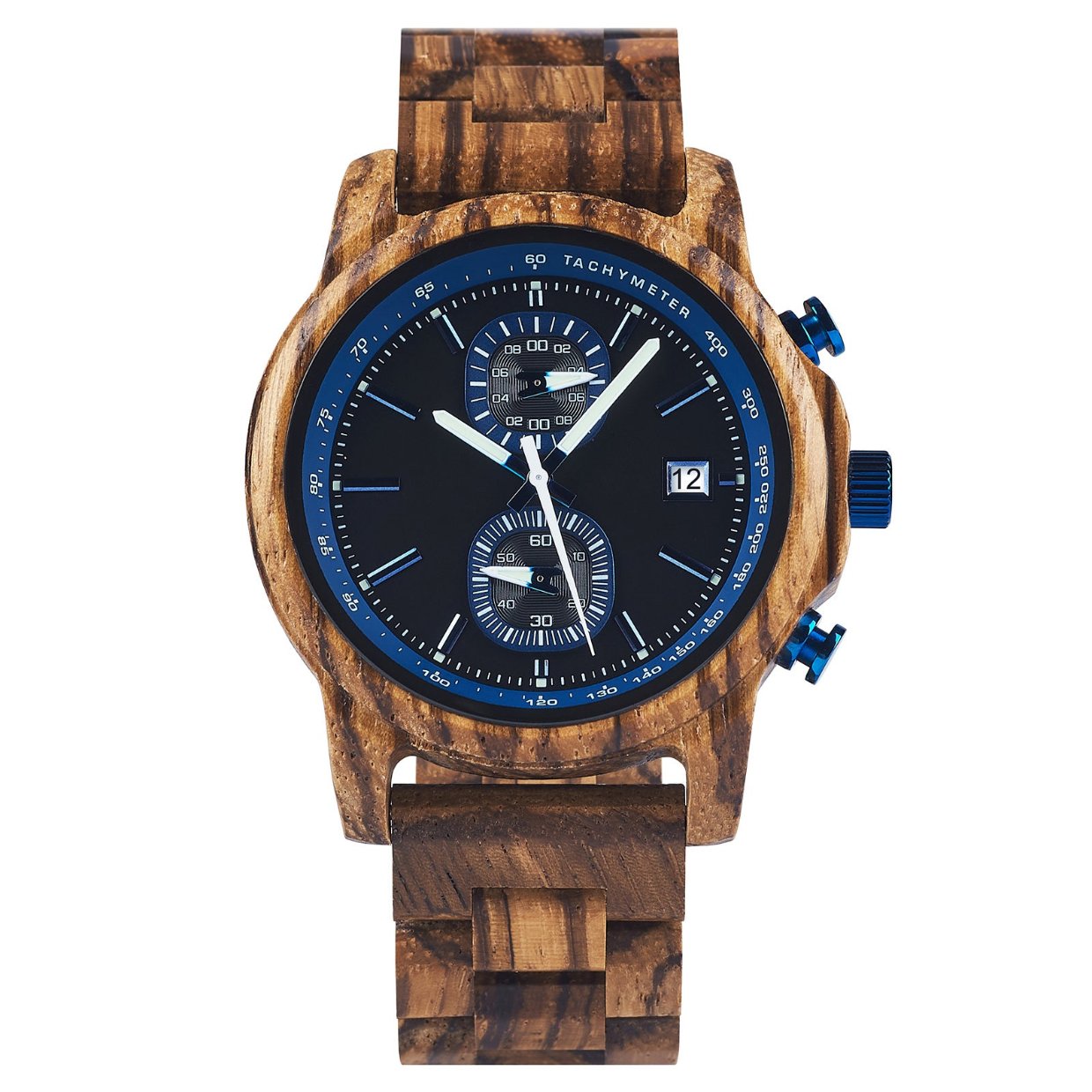 The Chronometer ALL Wood Men’s Blue Watch