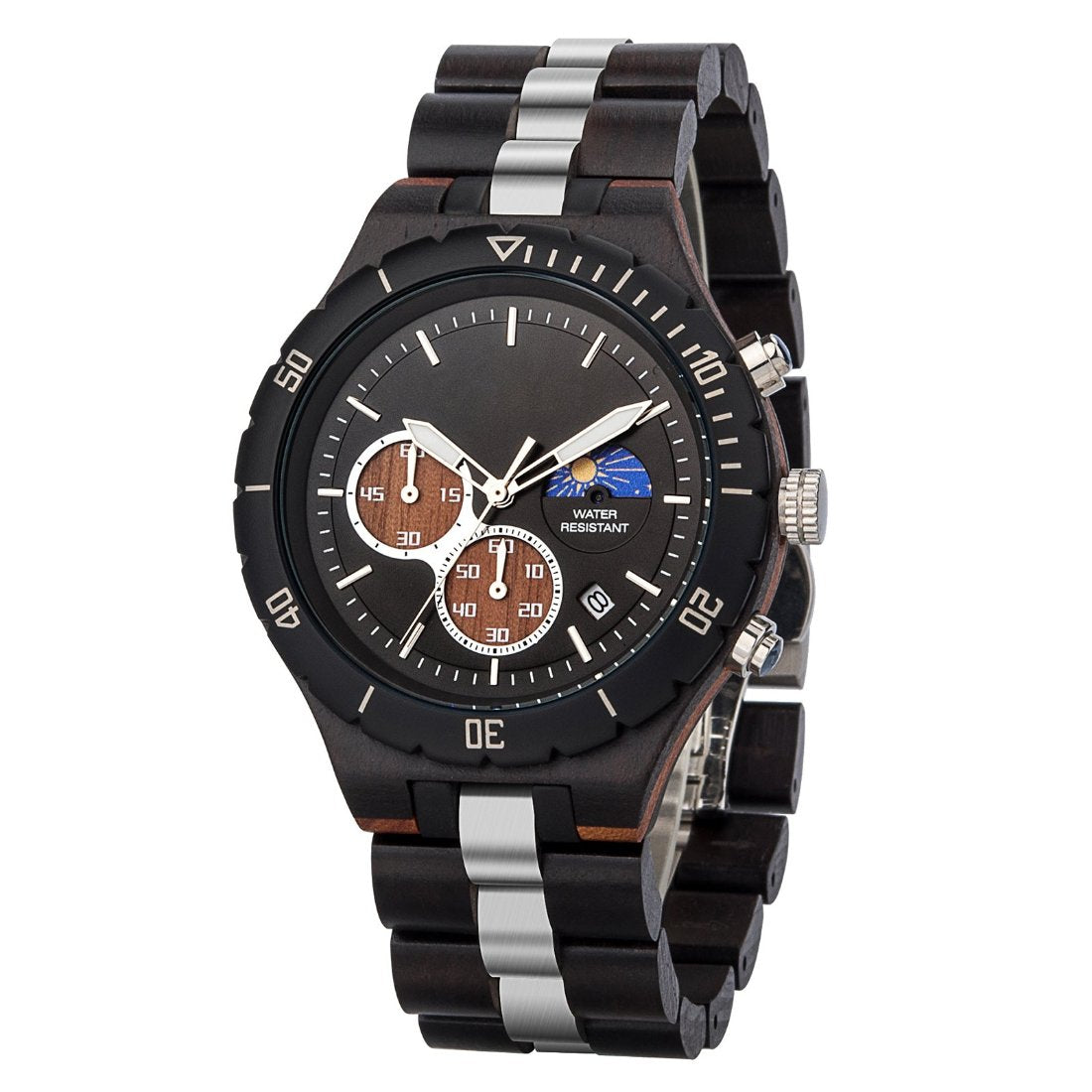 The Weather Chronometer Wood Watch Black Dial