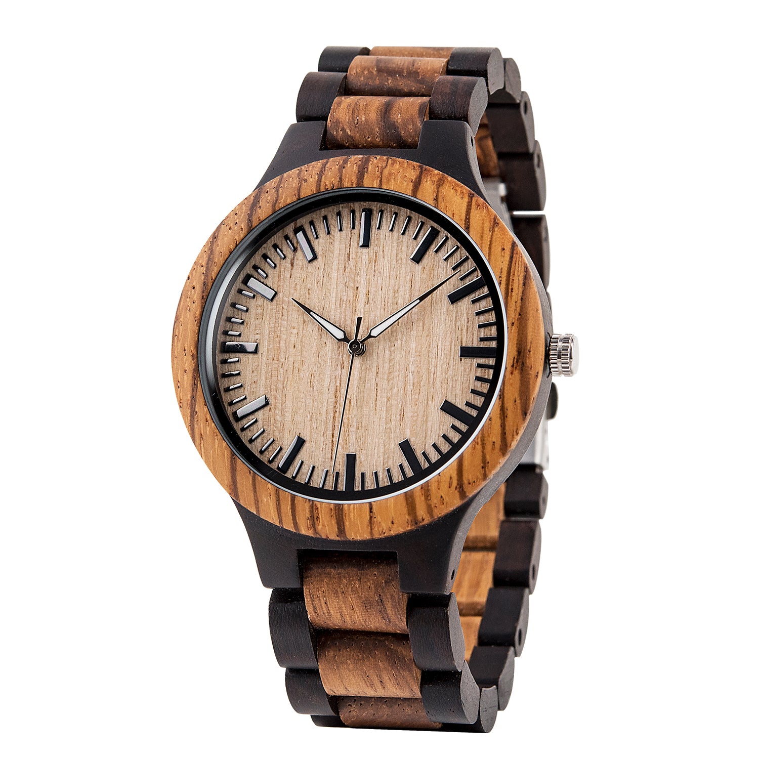 The Two Tone Men’s Natural Wood Watch Natural Dial - DOS TONOS