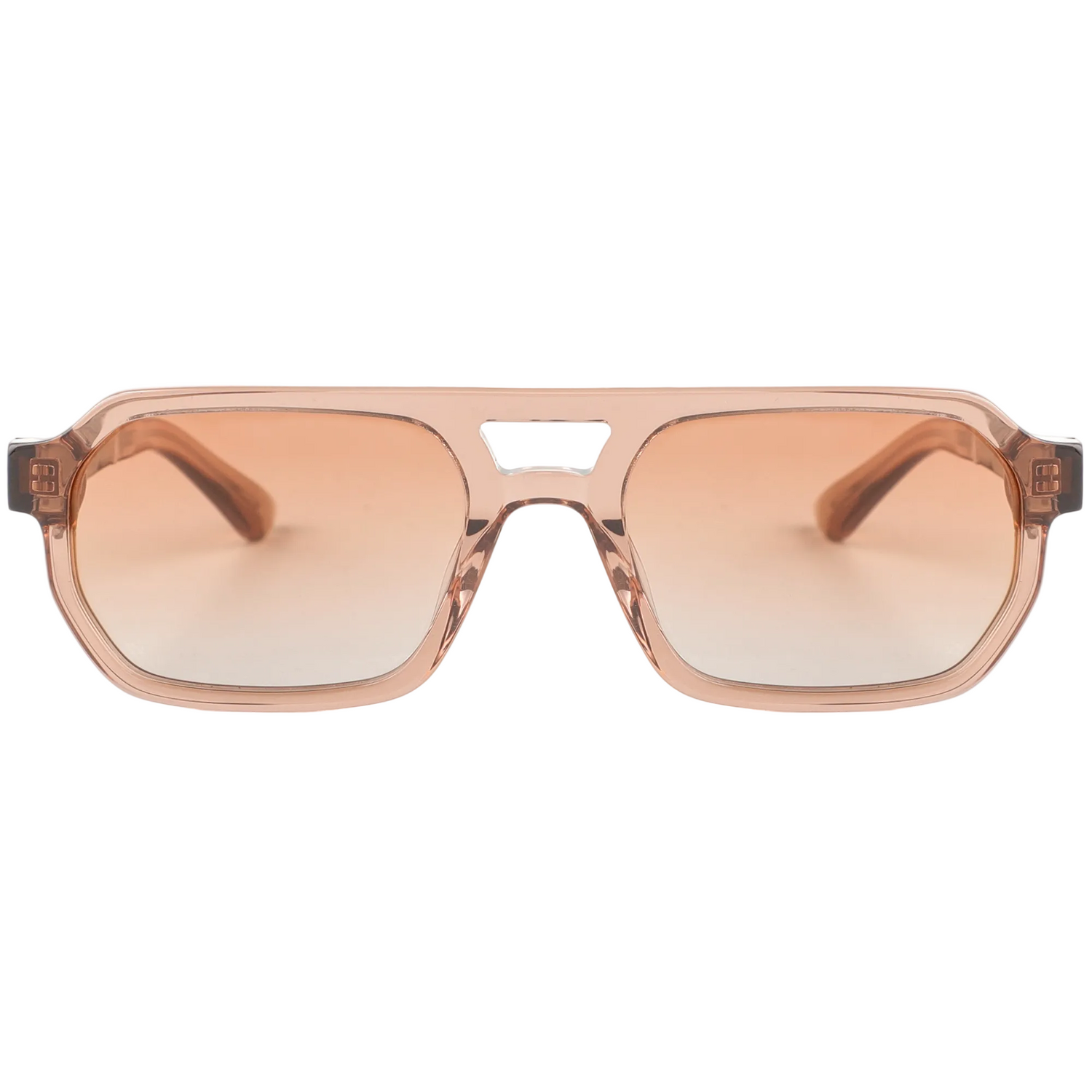 The Square Aviator Tree Knot Wood & Tan Acetate Sunglasses
