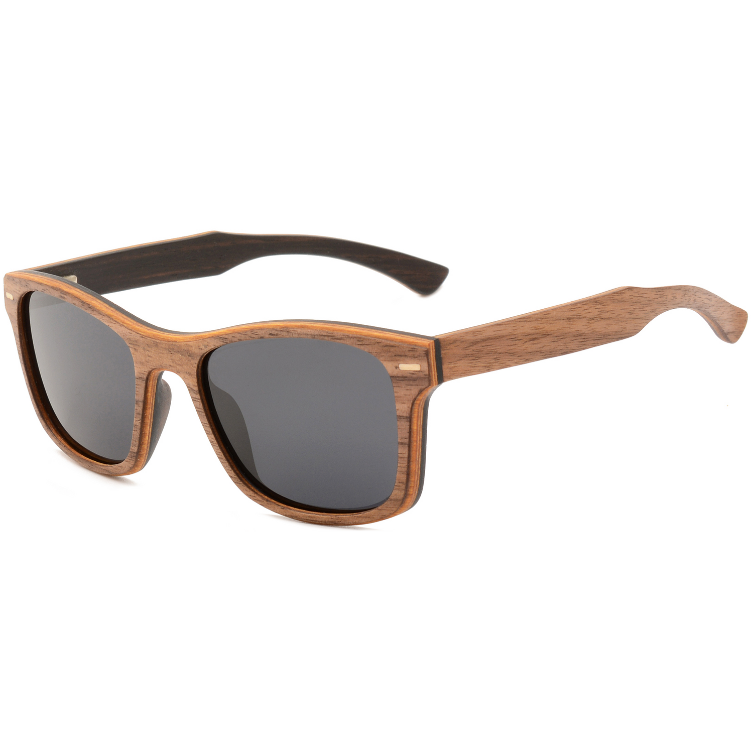 The Wayfarer Stepped Wood WALNUT-EBONY Sunglasses