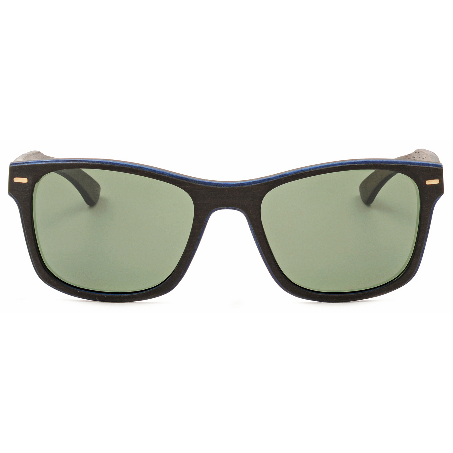 The Wayfarer Stepped Wood BLACKWOOD GREEN LENS Sunglasses