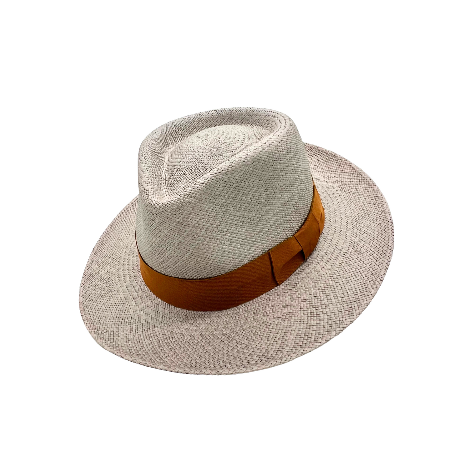 Tradicional Grey Rust Band Genuine Panama Hat