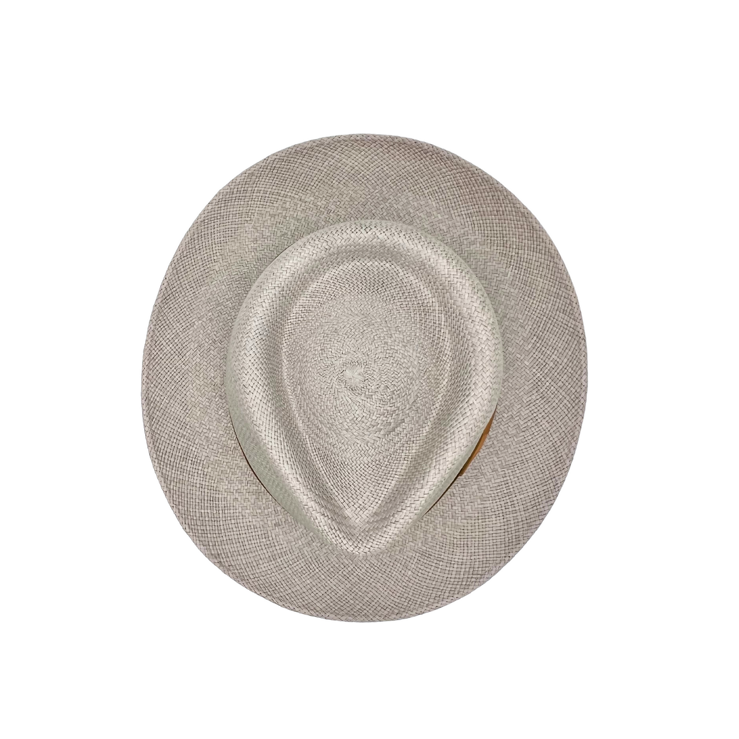 Tradicional Grey Rust Band Genuine Panama Hat