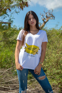 Platano Women's V-Neck T-Shirt - White