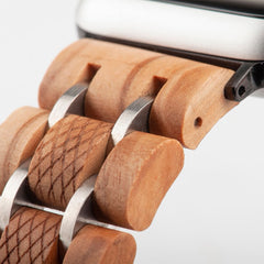 The Smartwatch Wood Band with Stainless Steel - LA MANZANA