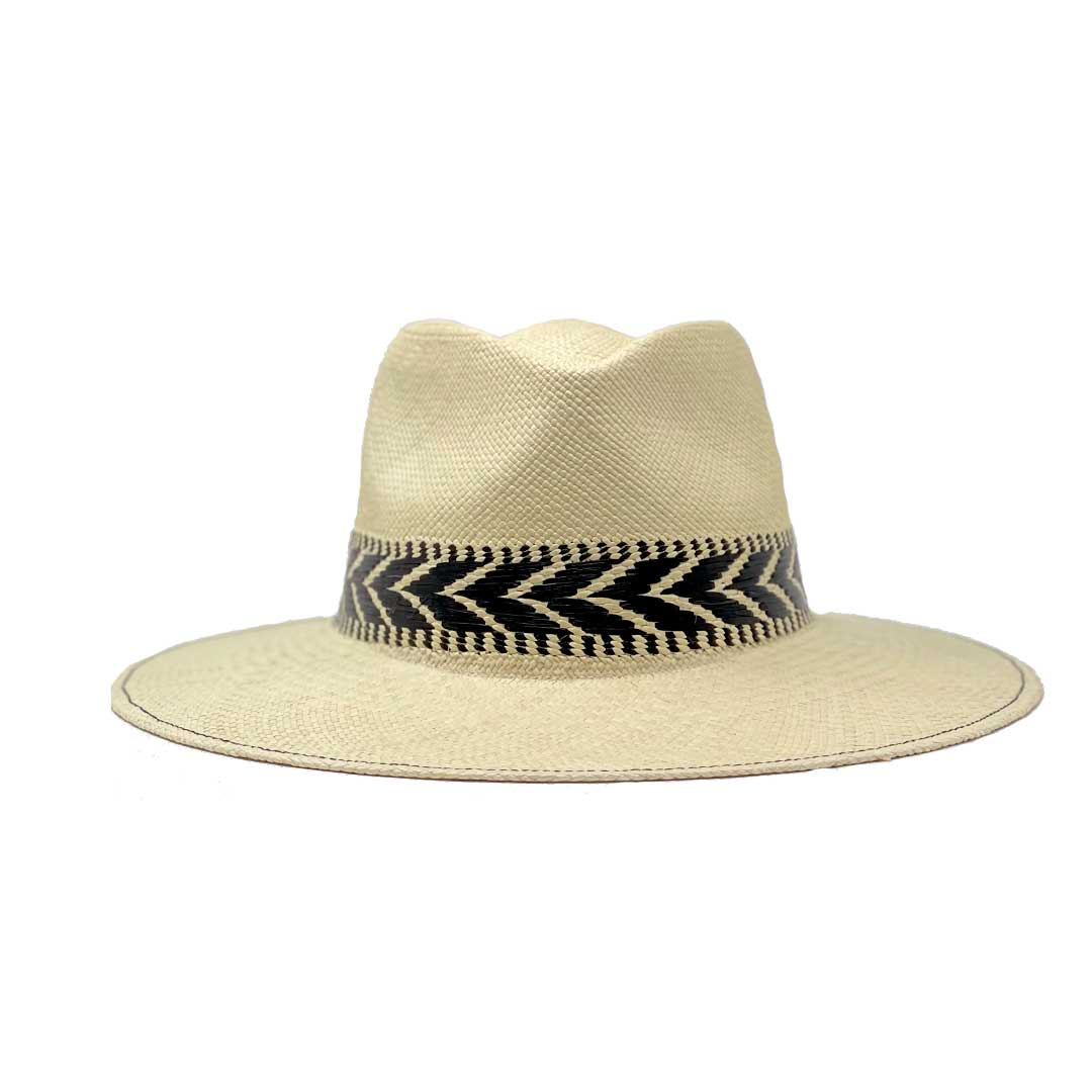 Sauvage Chevron Band Genuine Panama Hat