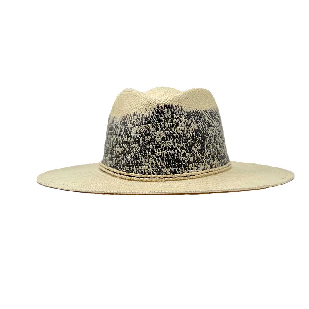 Sauvage Crochet Black-Natural Genuine Panama Hat