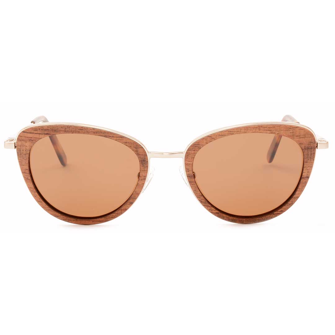 The Metal CAT EYE Wood Sunglasses - EL Cat Eye METAL