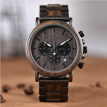 The Chronometer Dial Metal Men’s Wood Watch Ebony - EL CRONOMETRO