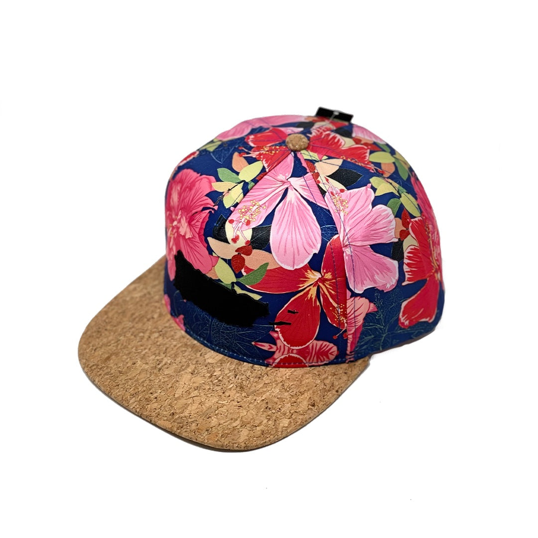 Puerto Rico Map Flor Maga Cork Snapback Cap