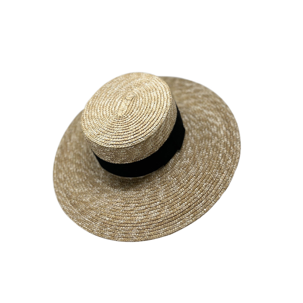Cordovez Flat Large Brim Natural Wheat Hat