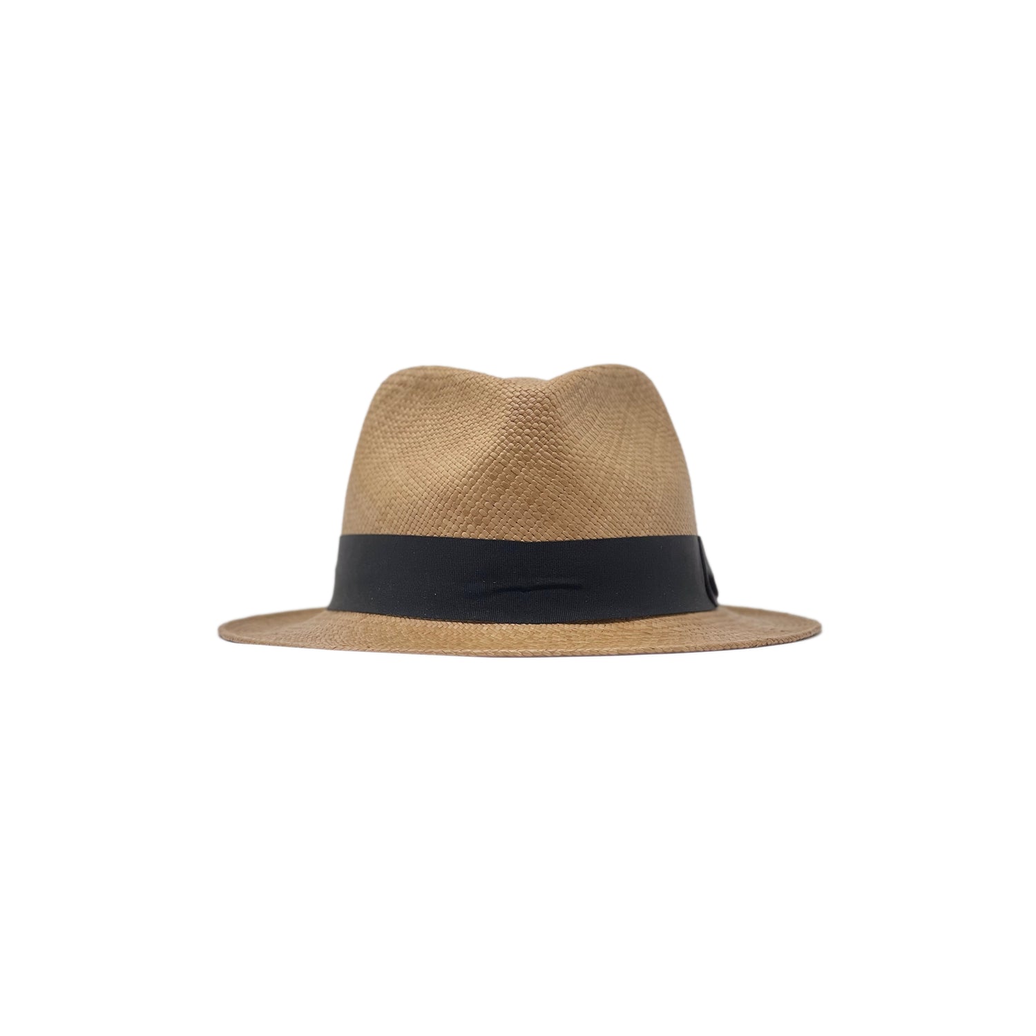 Tradicional Short Brim Cafe Black Band Genuine Panama Hat