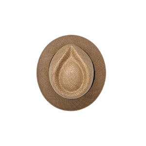 Tradicional Short Brim Cafe Black Band Genuine Panama Hat