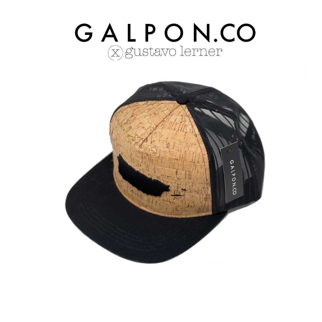 Puerto Rico Map Cork Trucker Snapback Cap