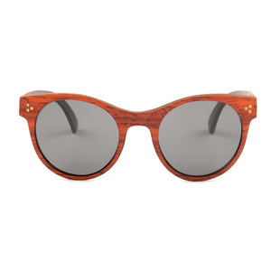 The Oval Red Wood Sunglasses - EL OVALO ROJO