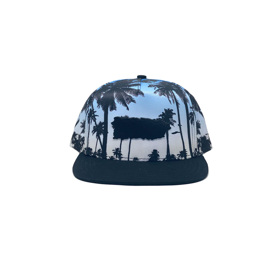 Puerto Rico Map Palms Dawn Snapback Cap