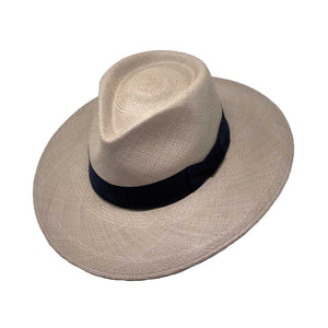 Sauvage Classic Grey Navy Band Genuine Panama Hat