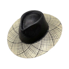 Sauvage Stripes Black Genuine Panama Hat