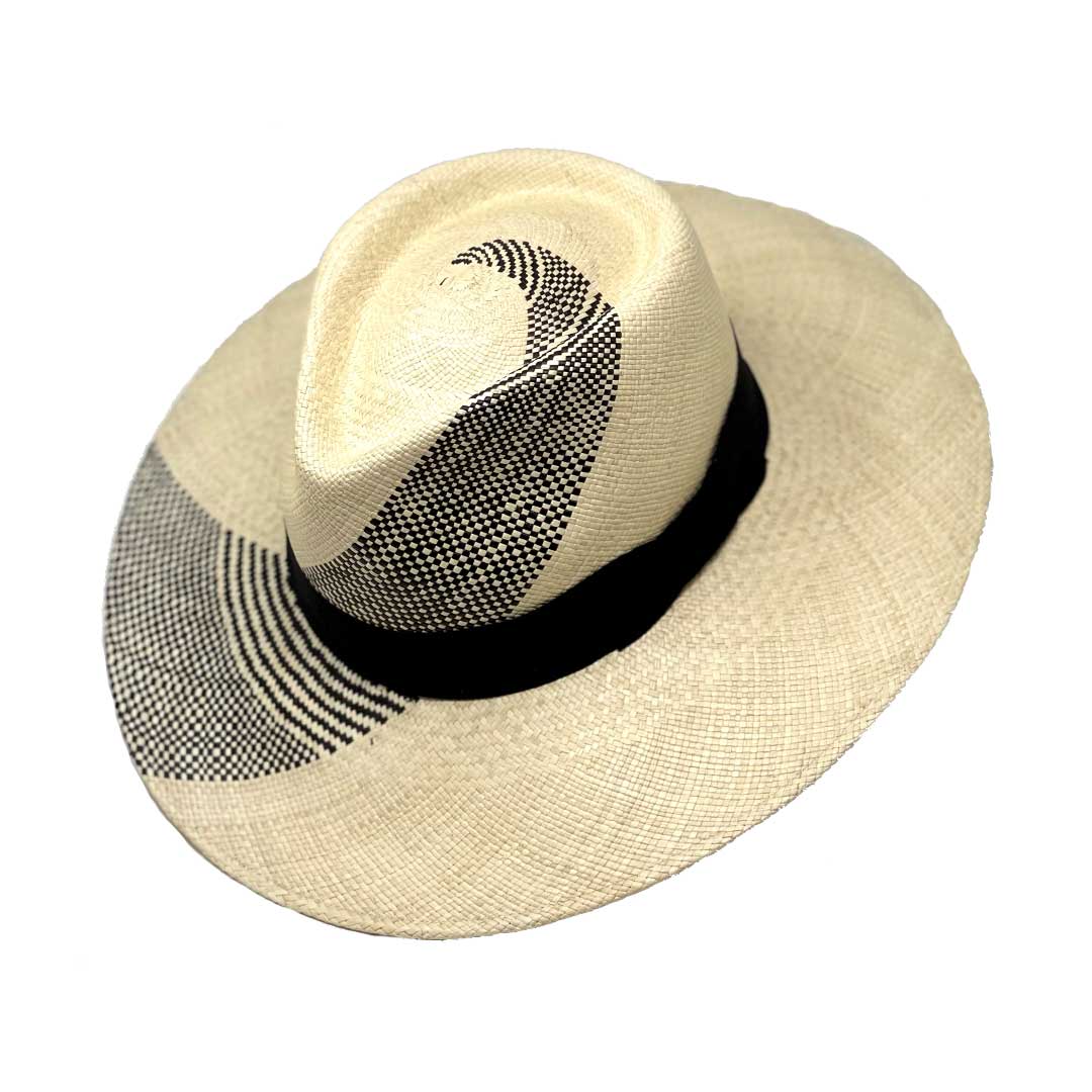 Sauvage Surf Black-Natural Genuine Panama Hat