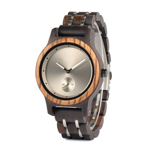 The Industrial Simple Small Dial Unisex Wood and Stainless Steel Watch - EL INDUSTRIAL SENCILLO