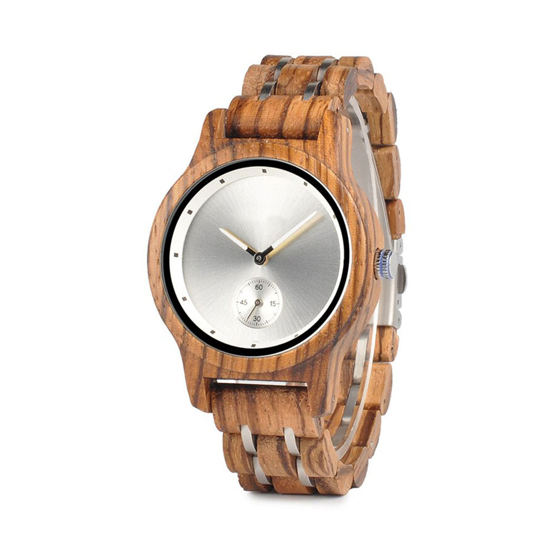 The Industrial Simple Small Dial Unisex Wood and Stainless Steel Watch - EL INDUSTRIAL SENCILLO