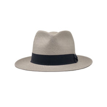 Tradicional Grey Navy Ribbon Genuine Panama Hat