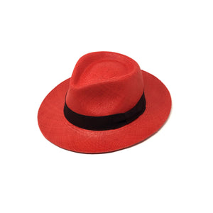 Tradicional Red Genuine Panama Hat