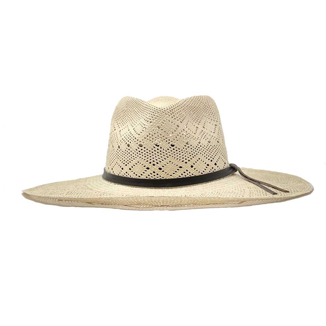 Sauvage Wrangler Natural Leather Band Genuine Panama Hat