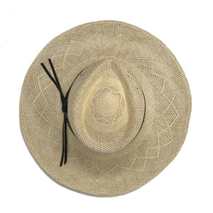 Sauvage Wrangler Natural Leather Band Genuine Panama Hat