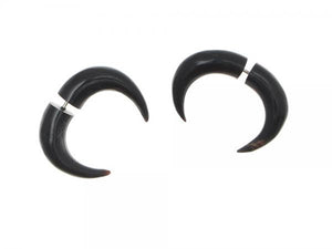 Horn Small Split Fake Plug Earrings