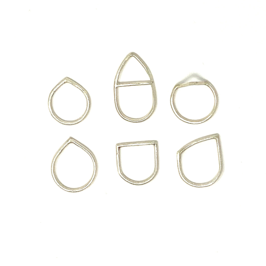 Minimalist 925 Silver Thin Stackable Rings by Nelson Enrique