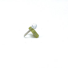 Minimalist 925 Silver Cross Rings with Serpentine & Howlite by Nelson Enrique
