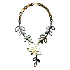 Leaf Drop Horn Necklace | Collar de Cuerno
