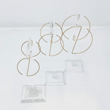 Minimalist Brass Hoop Earrings Medium Ying Yang by Nelson Enrique