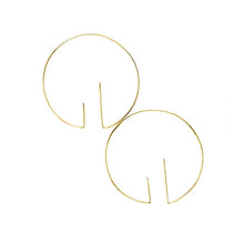 Minimalist Brass Circle Minimalist Hoop Earrings Large by Nelson Enrique