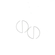 Minimalist 925 Silver Ying Yang Hoop Earrings Small by Nelson Enrique