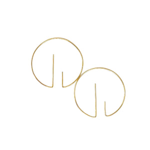 Minimalist Brass Circle Minimalist Hoop Earrings Small by Nelson Enrique