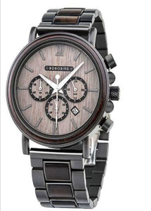 The Chronometer Dial Metal Men’s Wood Watch Steel Grey - EL CRONOMETRO