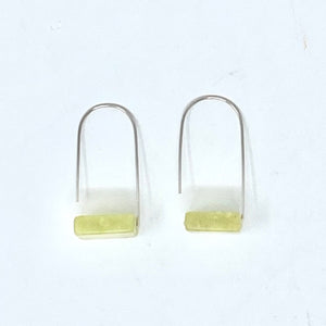 Minimalist 925 Silver Drop Serpentine Swing Earrings by Nelson Enrique
