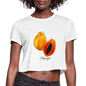 Papaya Women's Cropped T-Shirt - White
