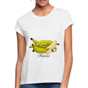 Platano Women's Relaxed Fit T-Shirt - White